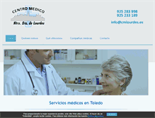 Tablet Screenshot of centromediconuestrasenoradelourdes.com